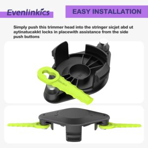 Evenlinkics Weed Eater Bladed Head,Compatible with Ryobi 18-Volt, 24-Volt, and 40-Volt Strimmers，Can Replace Ryobi ACFHRL2 Polycarbonate Bladed Trimmer Head.(1 Trimmer Head+10 Replacement Blades)