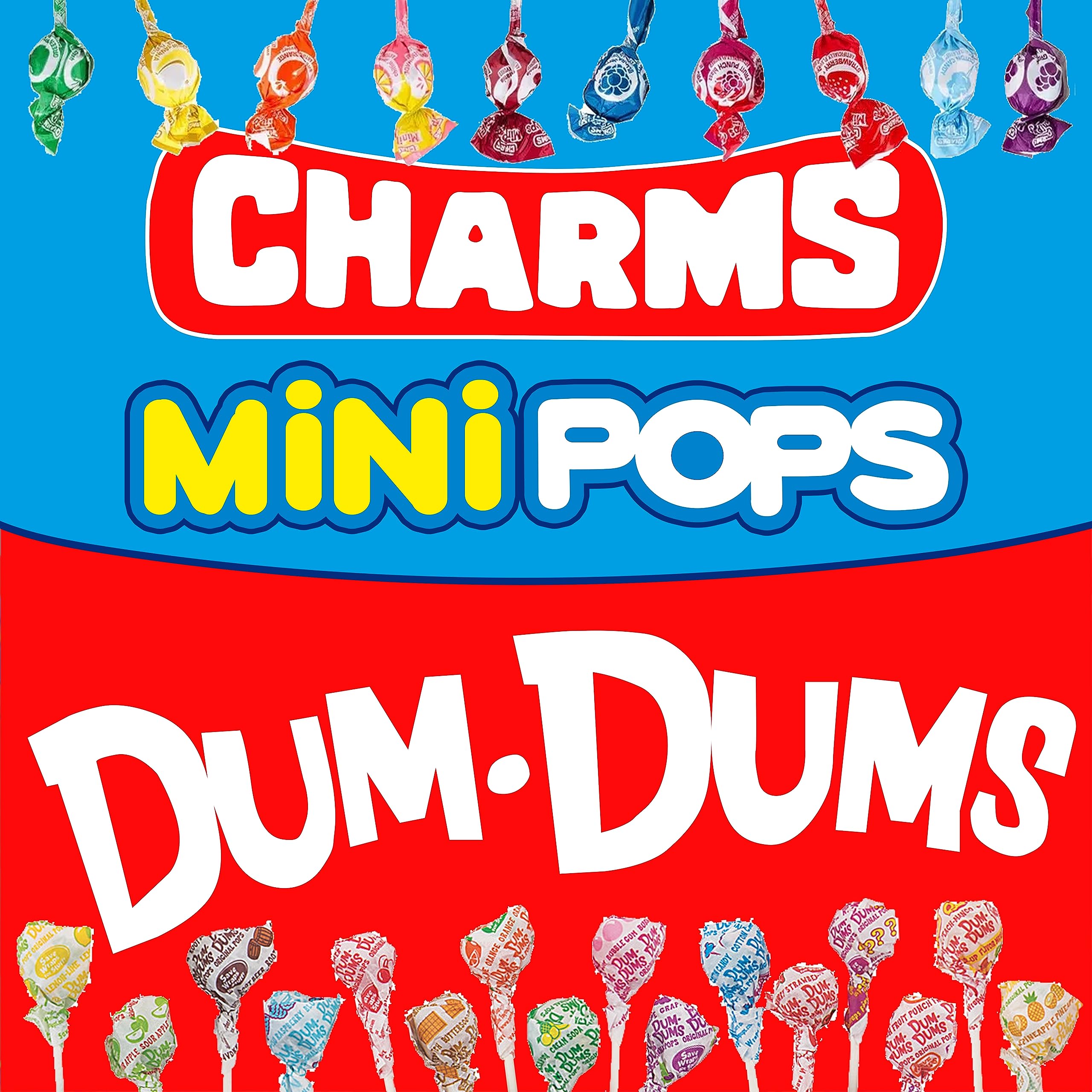 Bulk Suckers Individually Wrapped Bulk Lollipops - Dum Dums and Charms Mini Assorted Pops (1000 Count) by Bussin Boxes