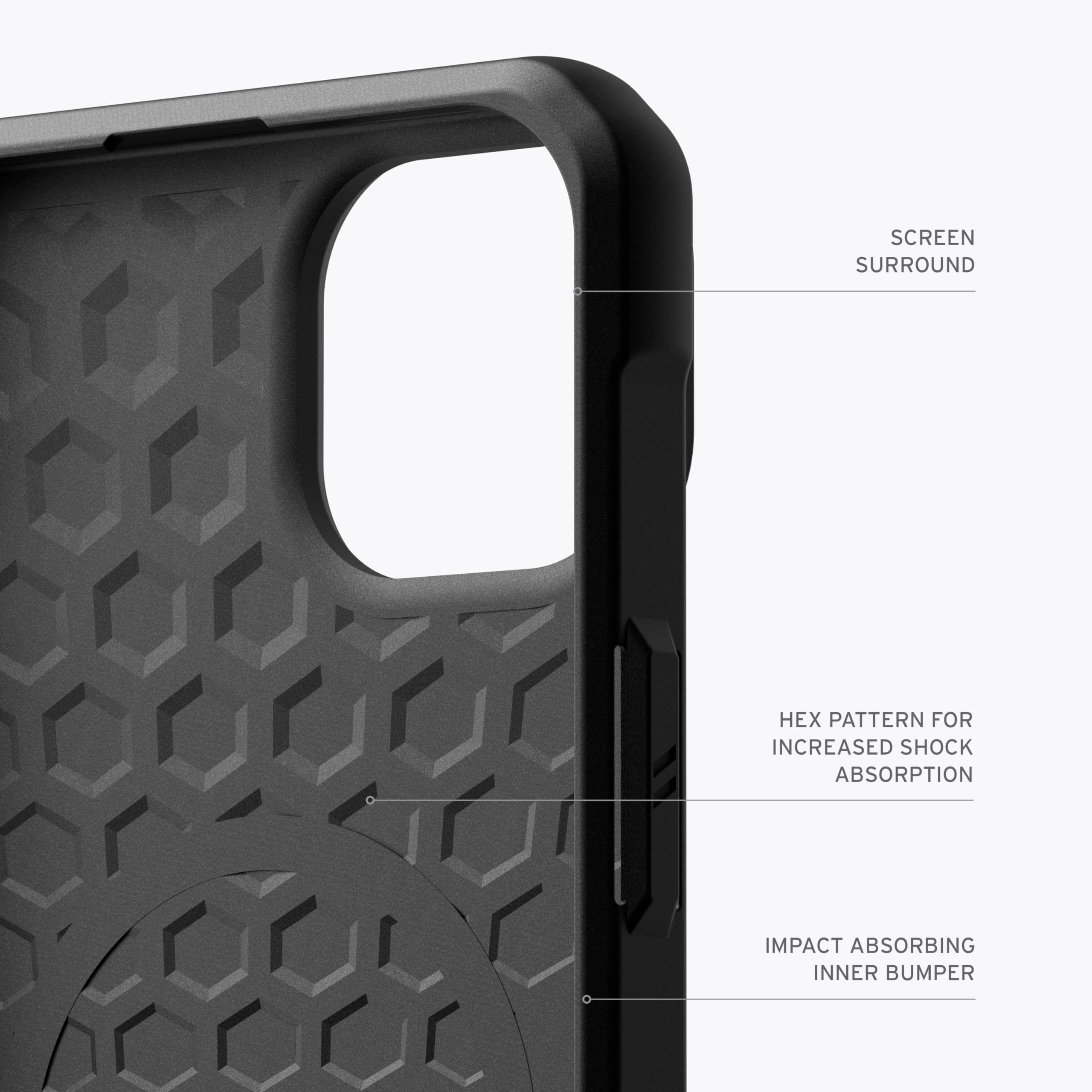 URBAN ARMOR GEAR UAG Case Compatible with iPhone 15 Case 6.1" Metropolis LT Kevlar Black Built-in Magnet Compatible with MagSafe Charging Rugged Military Grade Dropproof Protective Cover