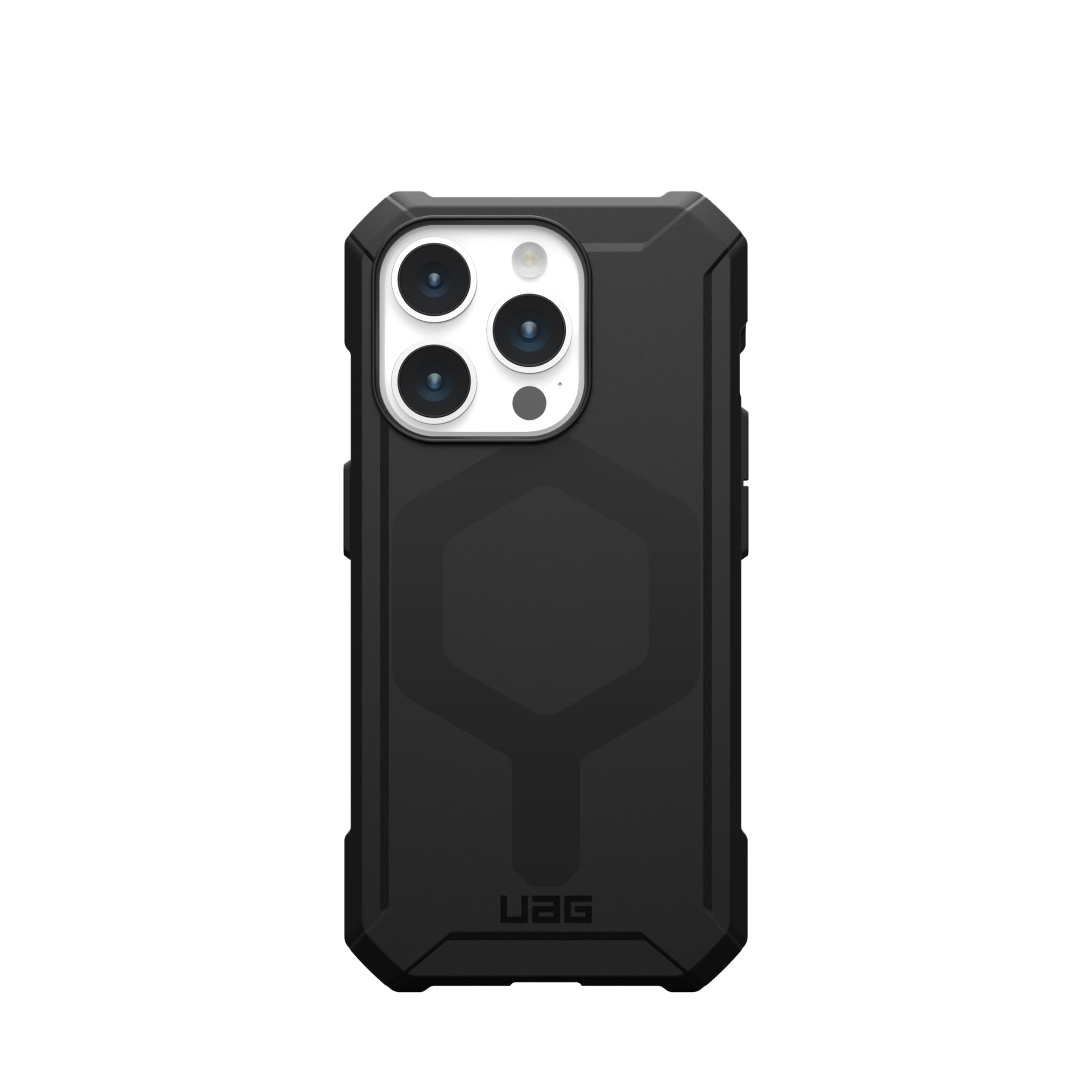 URBAN ARMOR GEAR UAG Case [Updated Ver.] Compatible with iPhone 15 Pro Case 6.1" Essential Armor Black Built-in Magnet Compatible with MagSafe Charging Rugged Military Grade Dropproof Protective Cover