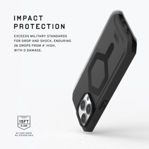 URBAN ARMOR GEAR UAG Case [Updated Ver.] Compatible with iPhone 15 Pro Case 6.1" Essential Armor Black Built-in Magnet Compatible with MagSafe Charging Rugged Military Grade Dropproof Protective Cover