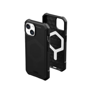 URBAN ARMOR GEAR UAG Case Compatible with iPhone 15 Case 6.1" Essential Armor Black Built-in Magnet Compatible with MagSafe Charging Rugged Military Grade Dropproof Protective Cover