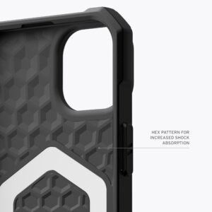 URBAN ARMOR GEAR UAG Case Compatible with iPhone 15 Case 6.1" Essential Armor Black Built-in Magnet Compatible with MagSafe Charging Rugged Military Grade Dropproof Protective Cover