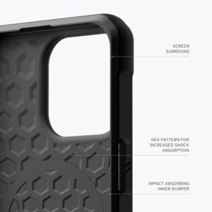 URBAN ARMOR GEAR UAG Case [Updated Ver] Compatible with iPhone 15 Pro Case 6.1" Metropolis LT Kevlar Black Built-in Magnet Compatible with MagSafe Charging Rugged Military Grade Protective Cover