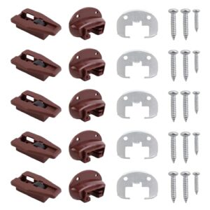 drawer slides for kenlin rite-trak ii replacement 168 track guides, 5 sets of rite track 2 drawer repair parts, universal drawer guide for dresser, nightstand drawers from most furniture manufacturers