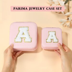 Parima Birthday Gifts for Women -2 Pieces Travel Jewelry Case Set, Travel Gifts Friend Gifts for Women Personalized Gifts Unique Gifts Christmas Gifts for Women Personalized Jewelry Boxes for Women