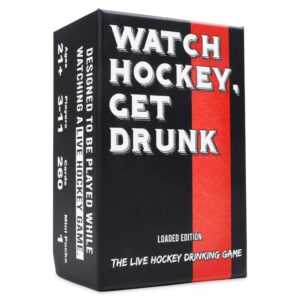 watch hockey, get drunk - the live hockey drinking game | 260 cards with a mini puck. perfect for parties, group game day, tailgating. great gift for sports fans.