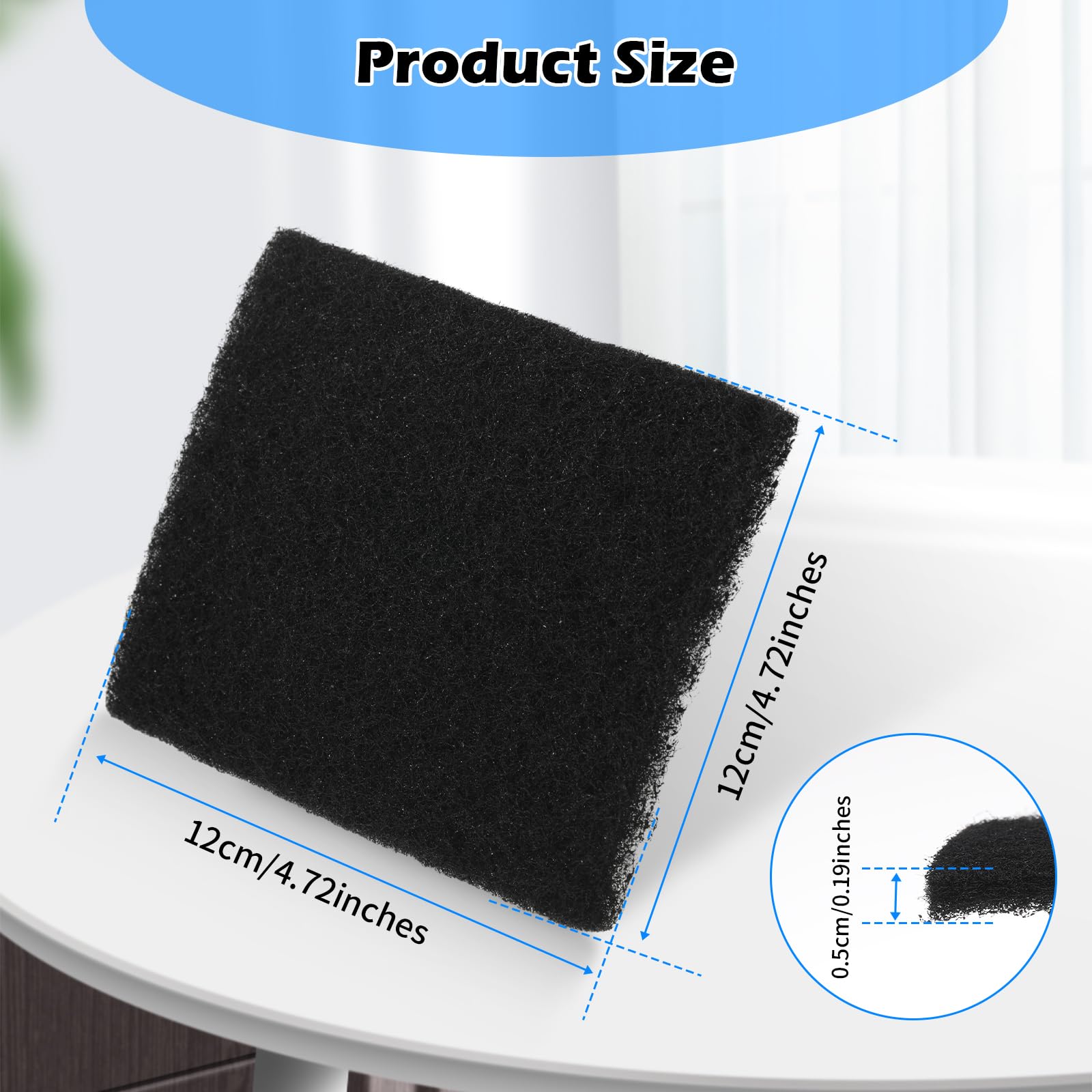 16 Pcs Compost Bin Filter, Filter Compost Bin Replacement Filter, Odour Absorbing Charcoal Filter, Kitchen Activated Carbon Filter, Compost Bin Carbon Filter Organic Waste Bin