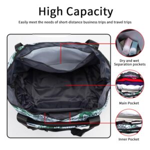 Orshawer Large Capacity Folding Travel Bag, Expandable Portable Lightweight Carry on Bag, Waterproof Dry and Wet Separation Sports Duffel Bags