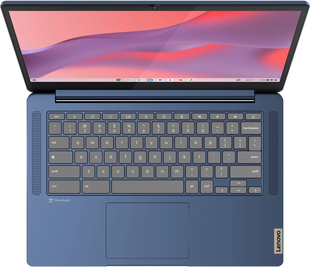 Lenovo 2023 Newest Ideapad Slim 3 14" FHD Touchscreen Chromebook Laptop, 8-Core MediaTek Kompanio 520, 4GB RAM, 64GB eMMC Storage, WiFi 6, 13.5hr Battery Life, Webcam, Chrome OS, w/CUE Accessories