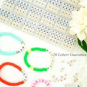 Paodey 16,000pcs Clay Beads Bracelet Making Kit 96 Colors, 900pcs Letter Beads, 100pcs Number Beads, Gold Silver Spacer Beads for Friendship Bracelets Jewelry, 6 Boxes Polymer Heishi Beads