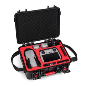 startrc air 3 hard case waterproof carrying case for dji air 3 fly more combo with dji rc 2/rc-n2 controller, drone accessories