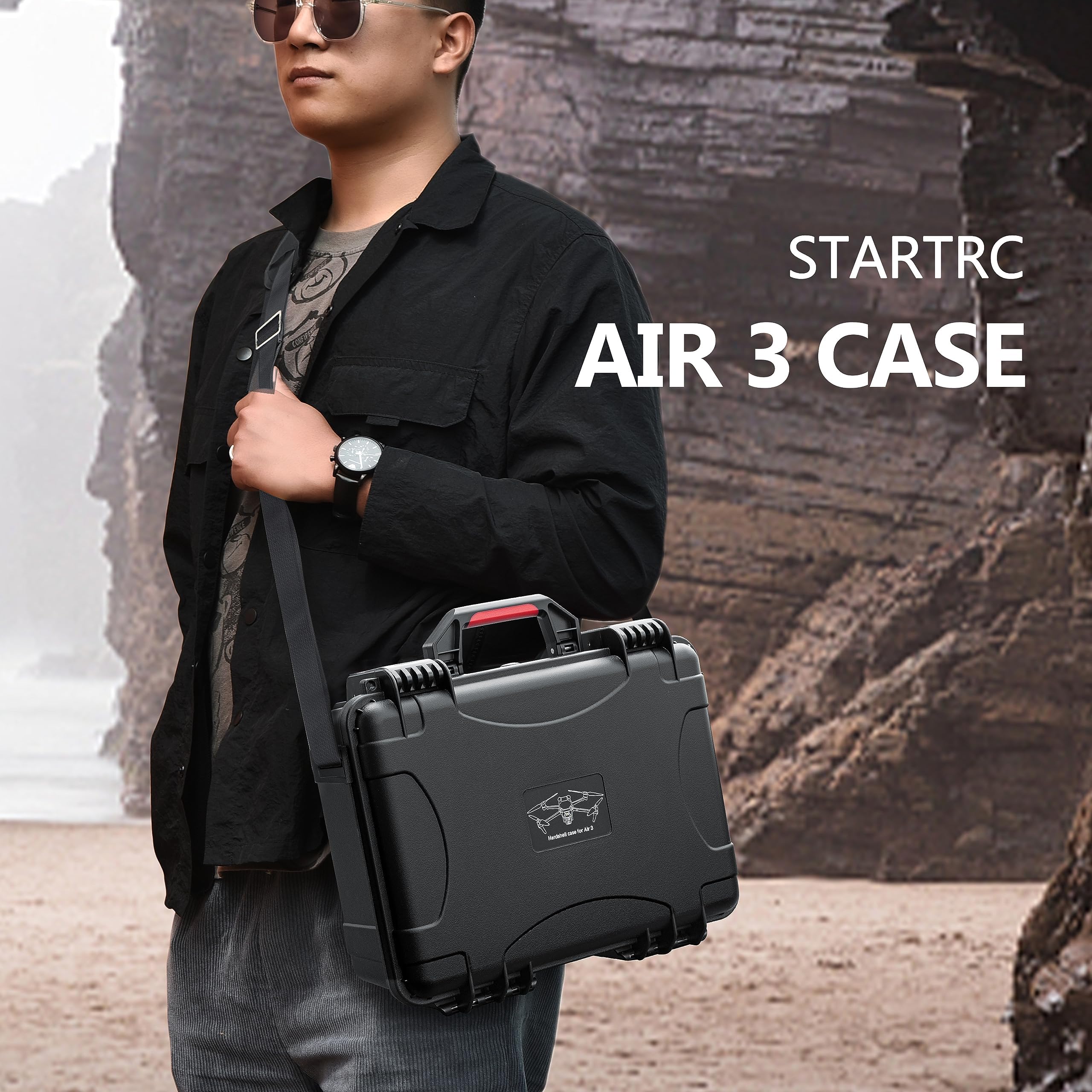 STARTRC Air 3 Hard Case Waterproof Carrying Case for DJI Air 3 Fly More Combo with DJI RC 2/RC-N2 Controller, Drone Accessories