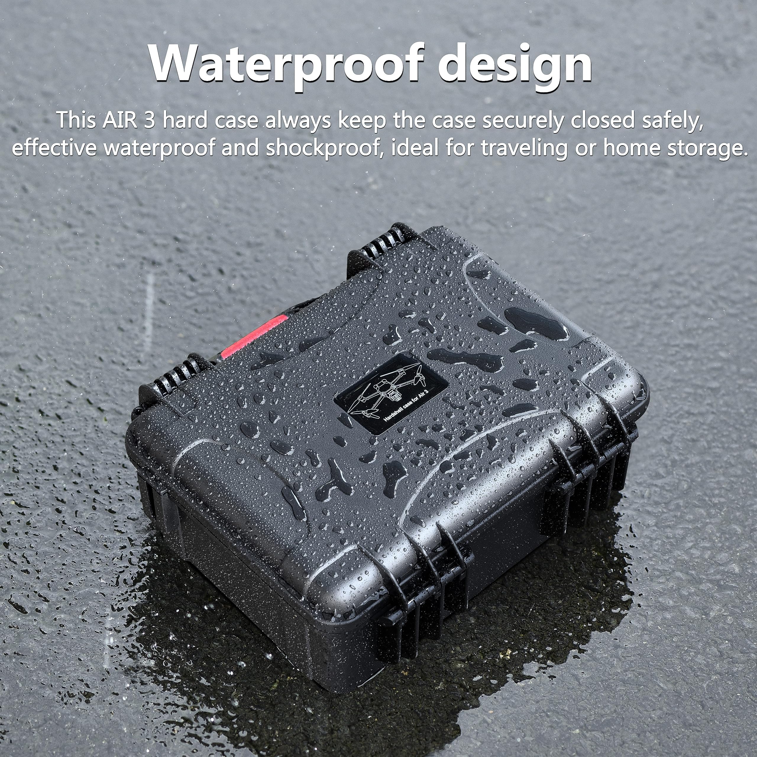 STARTRC Air 3 Hard Case Waterproof Carrying Case for DJI Air 3 Fly More Combo with DJI RC 2/RC-N2 Controller, Drone Accessories