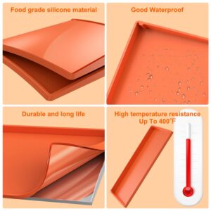 BANGIE Griddle Cover Mat for Blackstone 36 Inch Griddle Accessories - Full Wrap-Around Protection Silicone Mat for Griddle - Food Grade Silicone Grill Mat - ORANGE