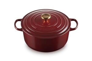 le creuset enameled cast iron signature round dutch oven, 7.25 qt., rhone