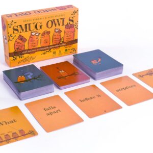 Smug Owls Card Game - A Hilarious & Creative Riddle-Solving Party Game for Kids and Adults | Fun for The Whole Family | 8+ | 15-20 min | 3-15 players