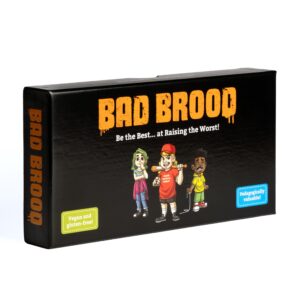 kampfhummel bad brood – raise your child as bad as possible, sarcastic card game for people with black humor, ages 16+, 3-6 players