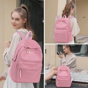 School Backpack for Teens Large Corduroy Bookbag Lightweight 17 inch Laptop Bag for Girls Boys Casual High School College