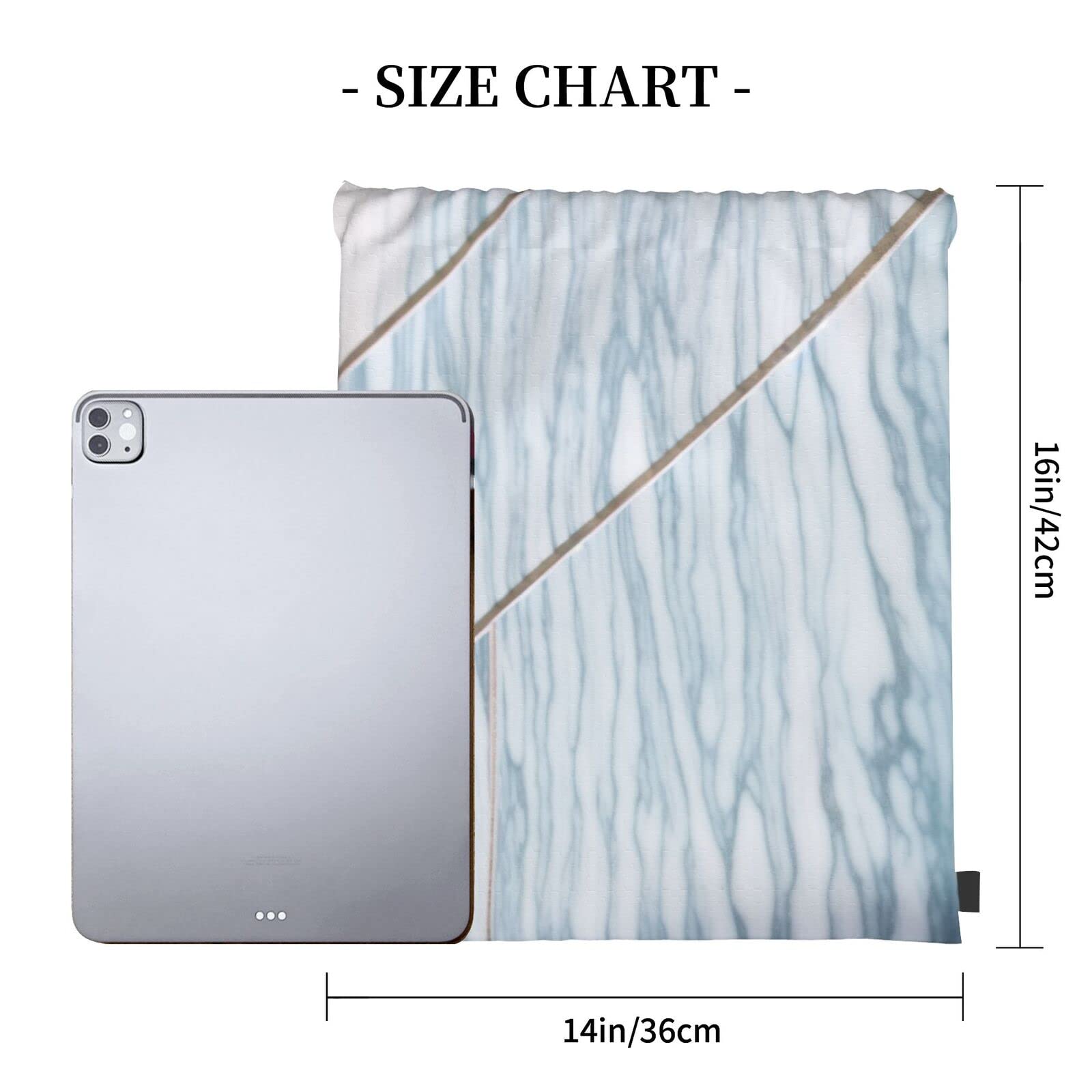 Marble Wall Drawstring Backpack For Men And Women'S Sports And Fitness Bag, Large Size, Zippered Pocket, Lightweight, Foldable And Portable For Travel