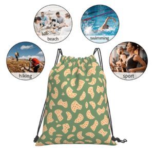 Animal Form Print Pattern Drawstring Backpack For Men And Women'S Sports And Fitness Bag, Large Size, Zippered Pocket, Lightweight, Foldable And Portable For Travel