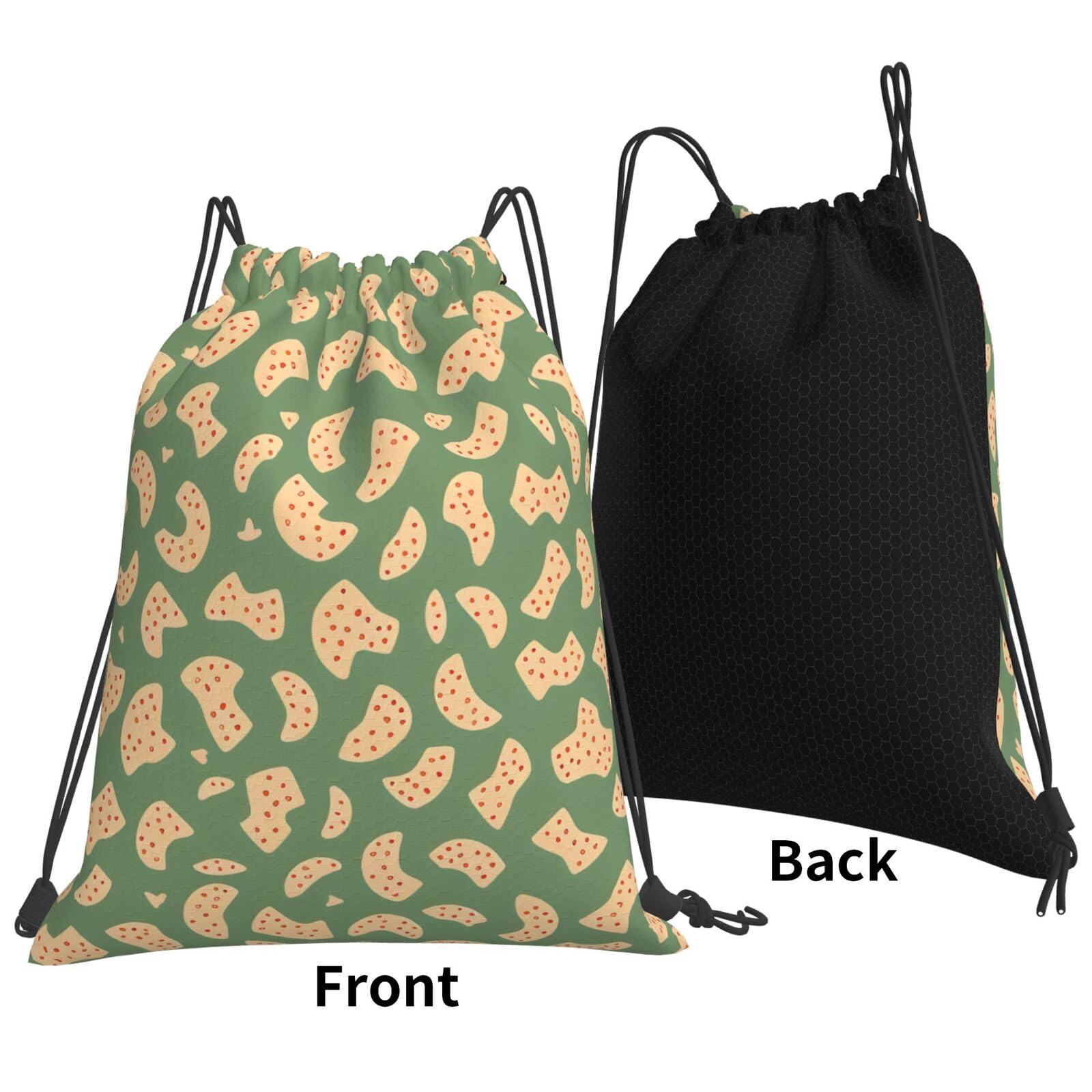 Animal Form Print Pattern Drawstring Backpack For Men And Women'S Sports And Fitness Bag, Large Size, Zippered Pocket, Lightweight, Foldable And Portable For Travel