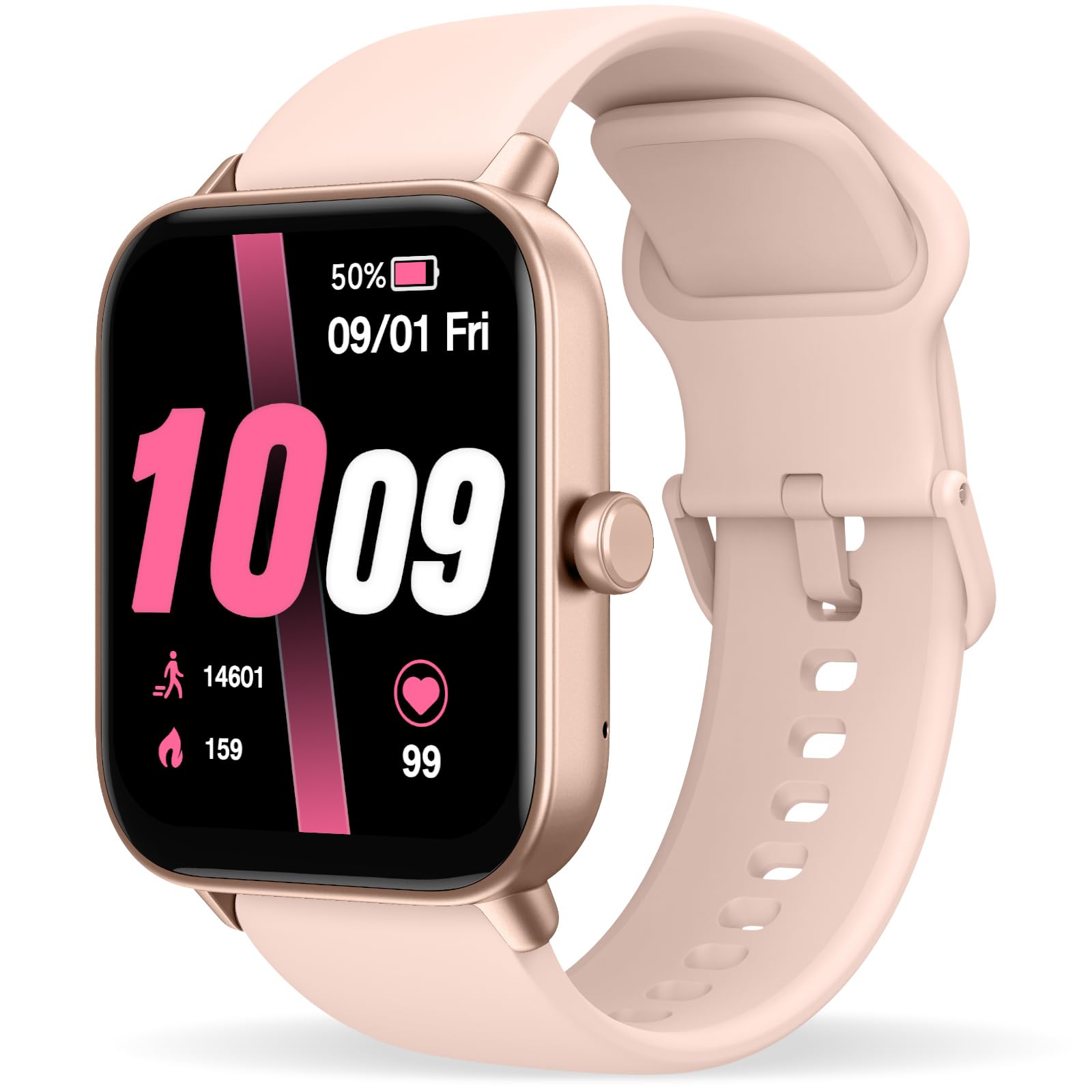 Smart Watch for Women Men (Answer/Make Call) with Alexa Built-in, iPhone Android Compatible, Sleep and Activity Tracker Heart Rate Blood Oxygen Monitor 1.8"Touch Screen Bluetooth Watch