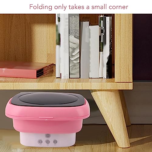 Portable Washing Machine, Foldable Mini Bucket Washing Machine with Drain Pipe Adapter for Baby Clothes Underwear, Small Washer Gift Choice for Apartment Dorm Camping RV Travel