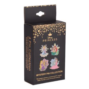 Disney Winter Princess Surprise Pack (1 pin per box) Princesses include Cinderella, Ariel, Rapunzel and Belle. Collect all 4 princesses