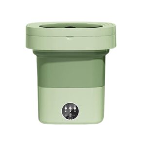 Portable Washing Machine Compact Small Washer 8L Powerful Lightweight Easy to Carry Small Bucket Washer for Dorm Apartment Laundry RV Sock, Green