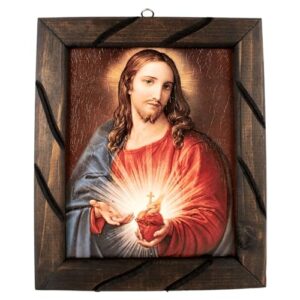 Mrcjsales- Our father in rustic frame, Oil painting, 24''x36'', 13''x18'', 10''x12'' inches, religious art image, Padre Nuestro , Cuadro rustico , Home decor, wall decor, church events, gifts (Large 24x36'' inches)