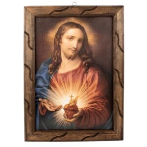 Mrcjsales- Our father in rustic frame, Oil painting, 24''x36'', 13''x18'', 10''x12'' inches, religious art image, Padre Nuestro , Cuadro rustico , Home decor, wall decor, church events, gifts (Large 24x36'' inches)