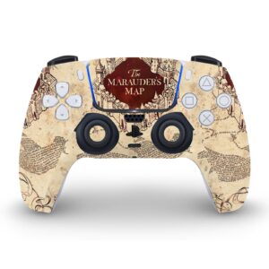 Head Case Designs Officially Licensed Harry Potter The Marauder's Map Graphics Vinyl Faceplate Gaming Skin Decal Compatible with Sony PlayStation 5 PS5 Disc Edition Console & DualSense Controller