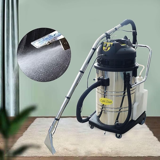 40L/11Gal Commercial Carpet Cleaner, 3 in 1 Multi-Purpose Wet Dry Vacuum Cleaner Portable Carpet Cleaning Machine, Heavy Duty Dust Extractor Sofa Curtains Carpet Cleaning for Carpet and Hard Floor