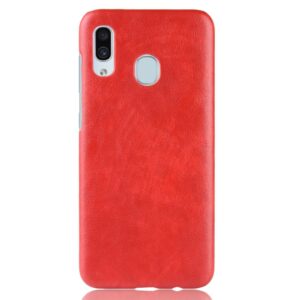 Phone Case for Samsung Galaxy A40 Case, [PU Leather]+[Hard Plastic] for Samsung Galaxy A40 Protector Case, Non-Slip Shockproof for Samsung Galaxy A40 Phone Cover Red