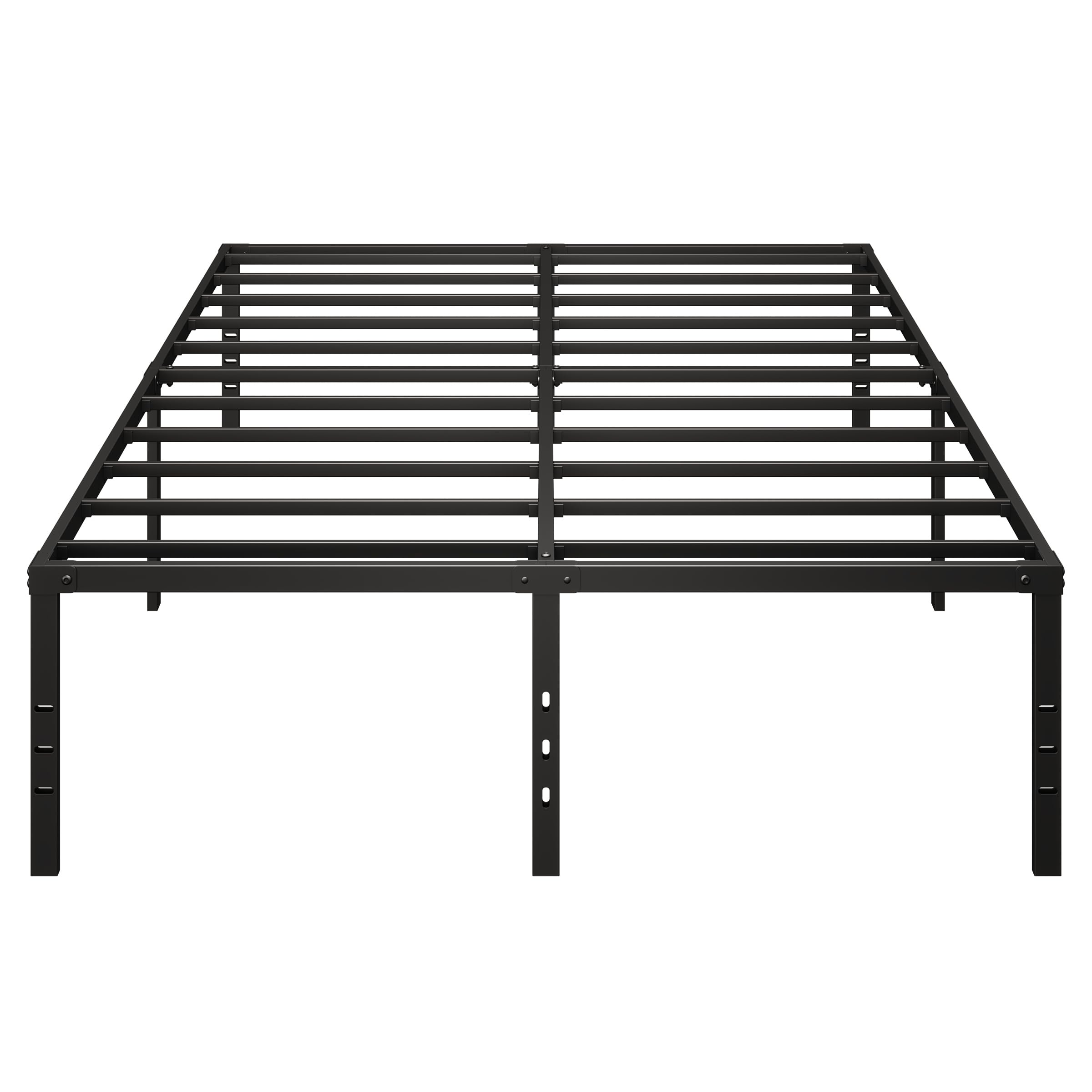 JTPTU Heavy Duty Bed Frame Full Size,18 Inch High Metal Plarform Full Bed Frame No Box Spring Needed,Reinforced Steel Slat Support Full, Easy Assembly, Noise Free,Black Bed Frame Full Size