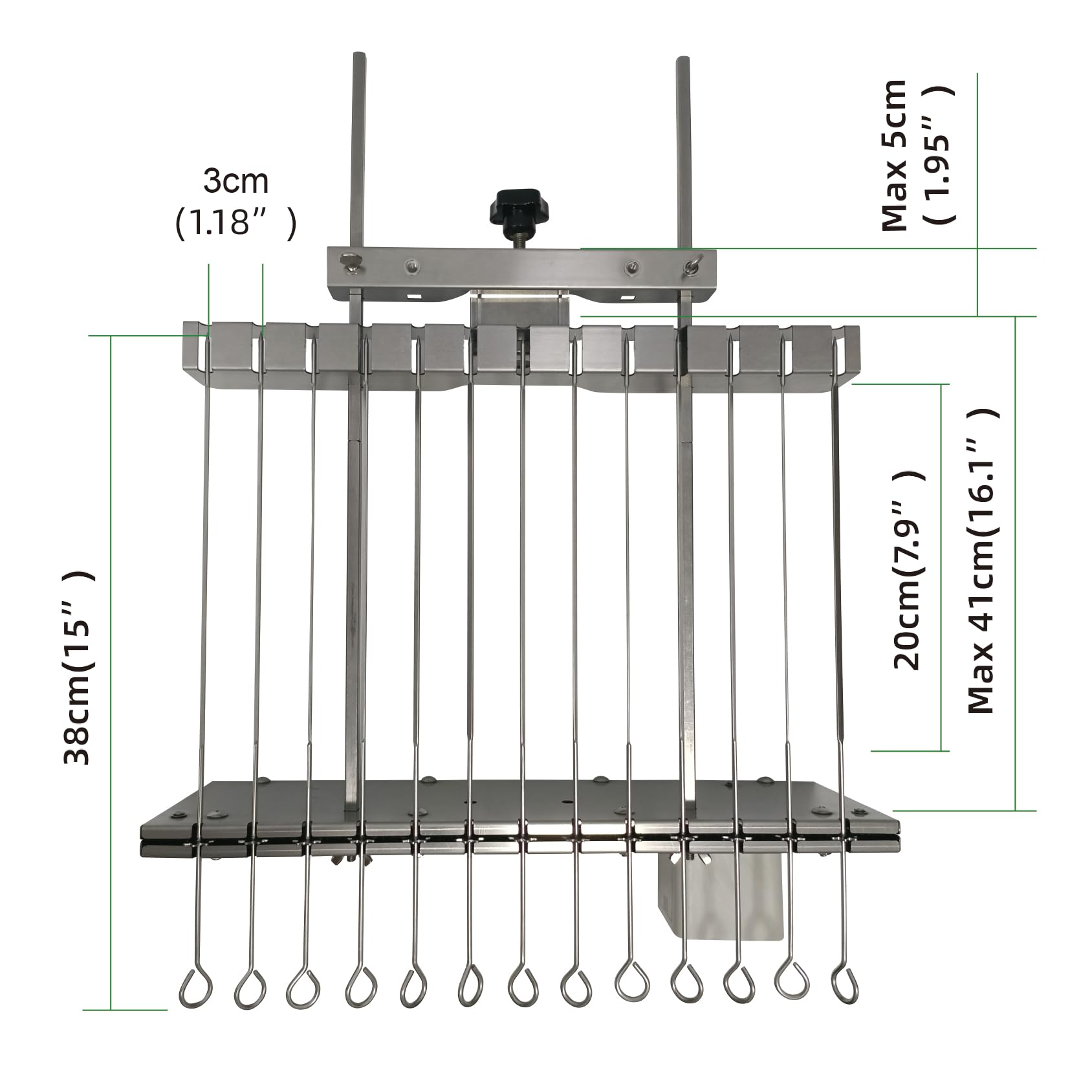 Rotisserie Kit Universal Replacement Auto Flip Skewer Kebab Barbecue Grill Z5N 13pcs skewers Quick Install Portable spit Outdoor Camping BBQ kebabish Free Width Adjustment Cooking Tool Accessories