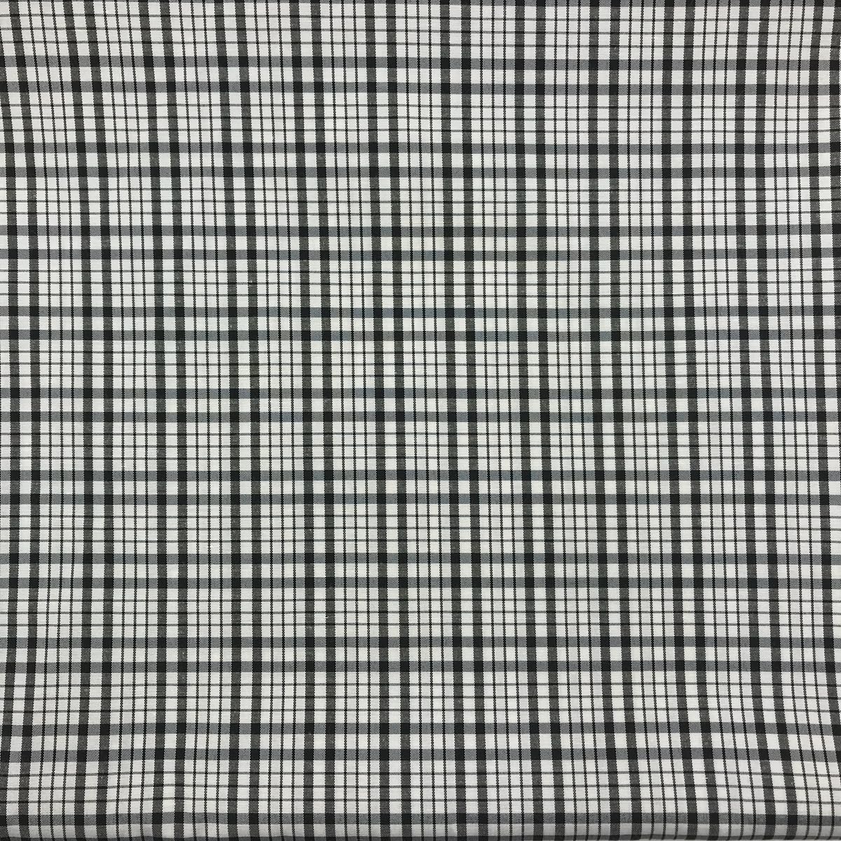 White-Black Checkered Plaid Fabric Width 57 Inches Yarn Dyed Polyester for DIY Sewing (2 Yard pre Cut)