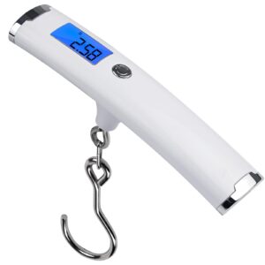 digital luggage weight scale high precision scale with 110lbs / 50kg capacity portable handheld scale for outdoor travel accessories cover backlit lcd digital display (luggage weight scale)