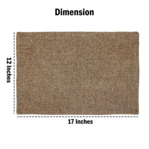 Bricker Washable Poly Jute Dining Table Mat (Brown) Set of 6