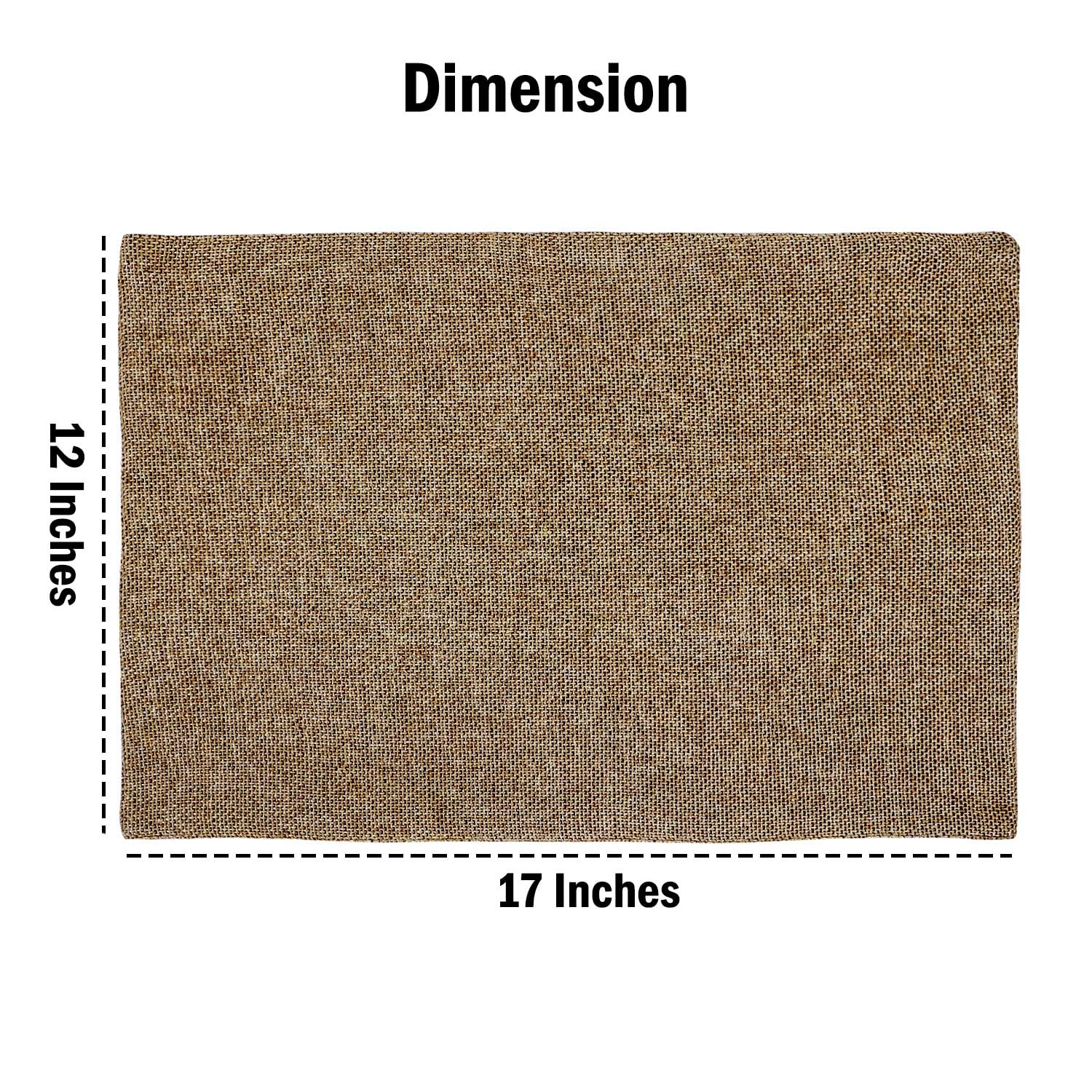 Bricker Washable Poly Jute Dining Table Mat (Brown) Set of 6