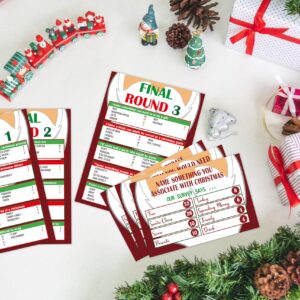 Christmas Friendly Feud Game, Friendly Feud Quiz, Baby Shower Game Cards for Adults, Family Activity, Feud Trivia Quiz, Games for Families Party Winter Party Supplies-LP6