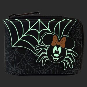 Loungefly Minnie Mouse Spider Glow Accordion Faux Leather Wallet