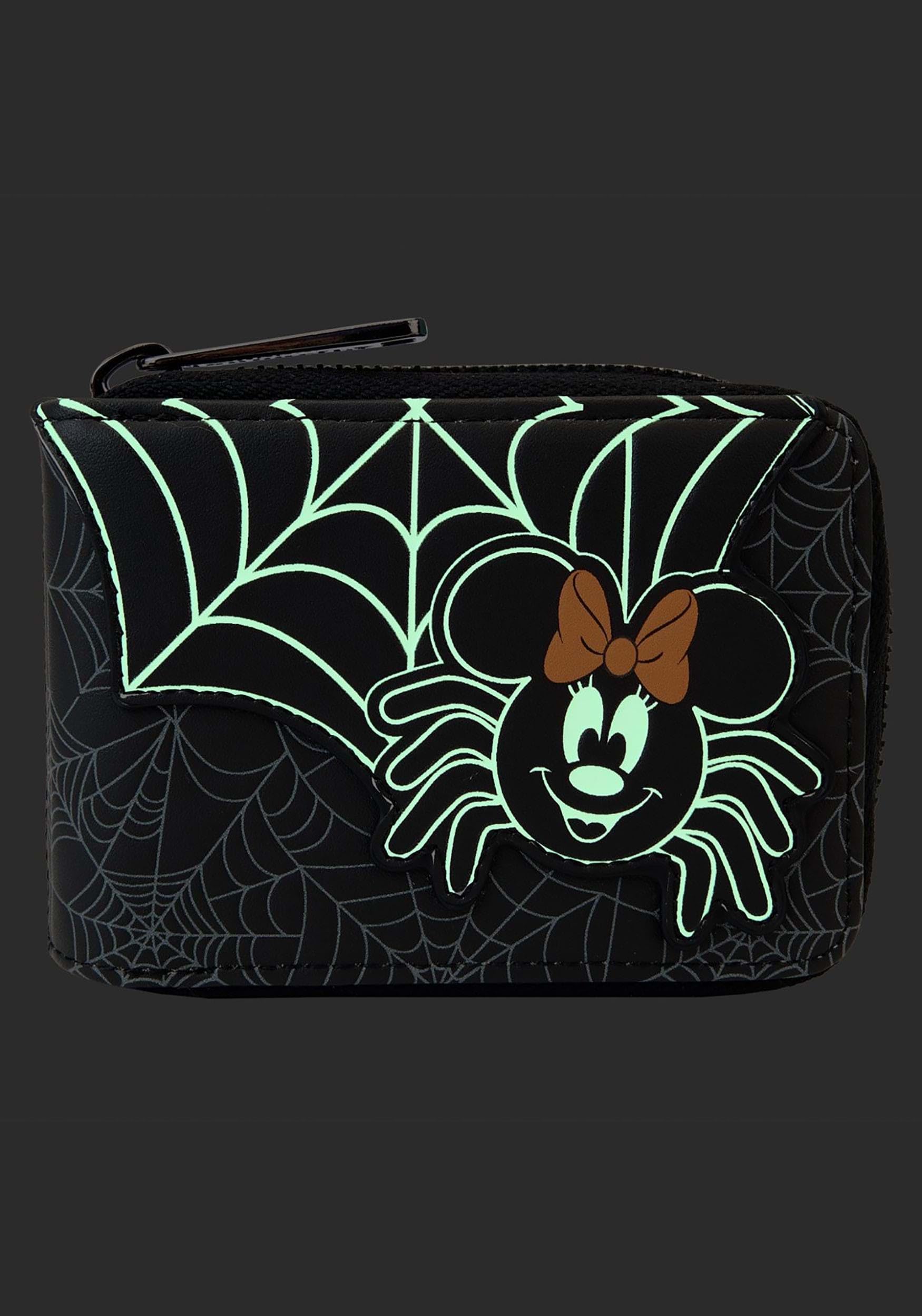 Loungefly Minnie Mouse Spider Glow Accordion Faux Leather Wallet