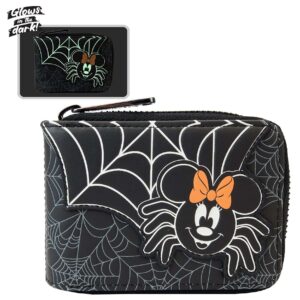 Loungefly Minnie Mouse Spider Glow Accordion Faux Leather Wallet