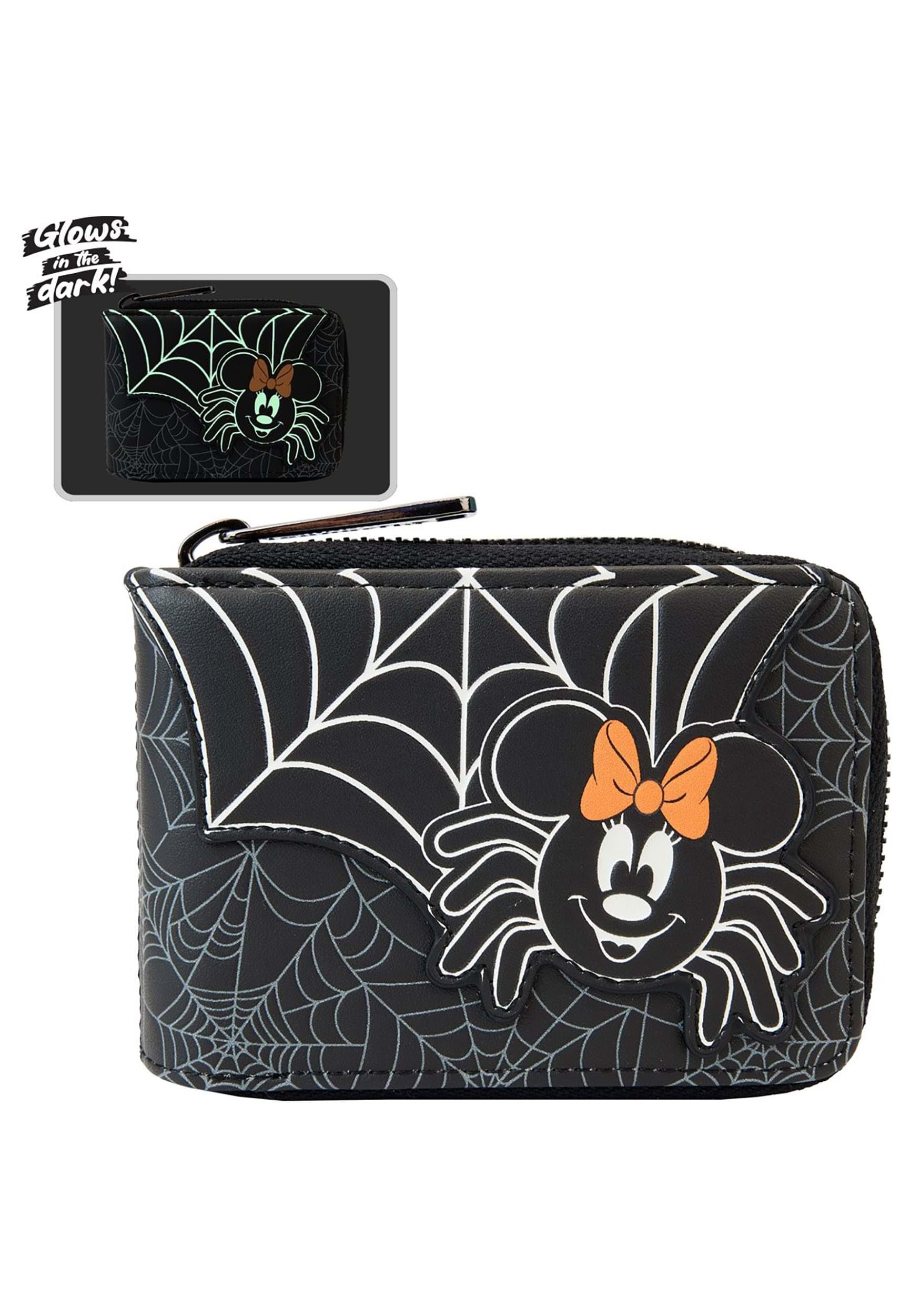 Loungefly Minnie Mouse Spider Glow Accordion Faux Leather Wallet