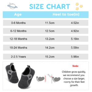 FEETCITY Infant Shoes Girls Boys Slip On Sneaker Newborn Crib Shoes First Walking Shoes Black