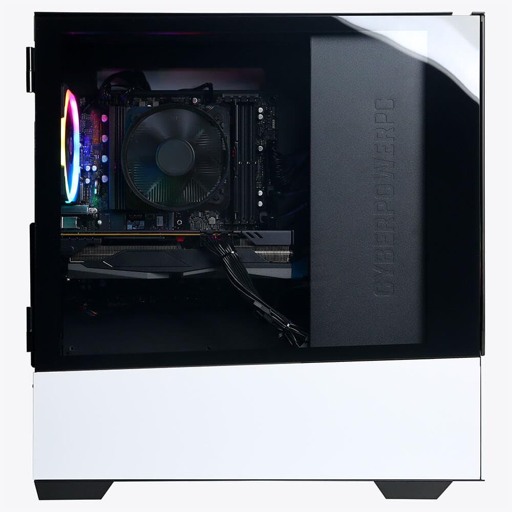 CyberpowerPC Gamer Master Gaming Desktop Computer, AMD Ryzen 7 7700 3.8GHz, 16GB RAM, 2TB SSD, NVIDIA GeForce RTX 4060 8GB, Windows 11 Home, White