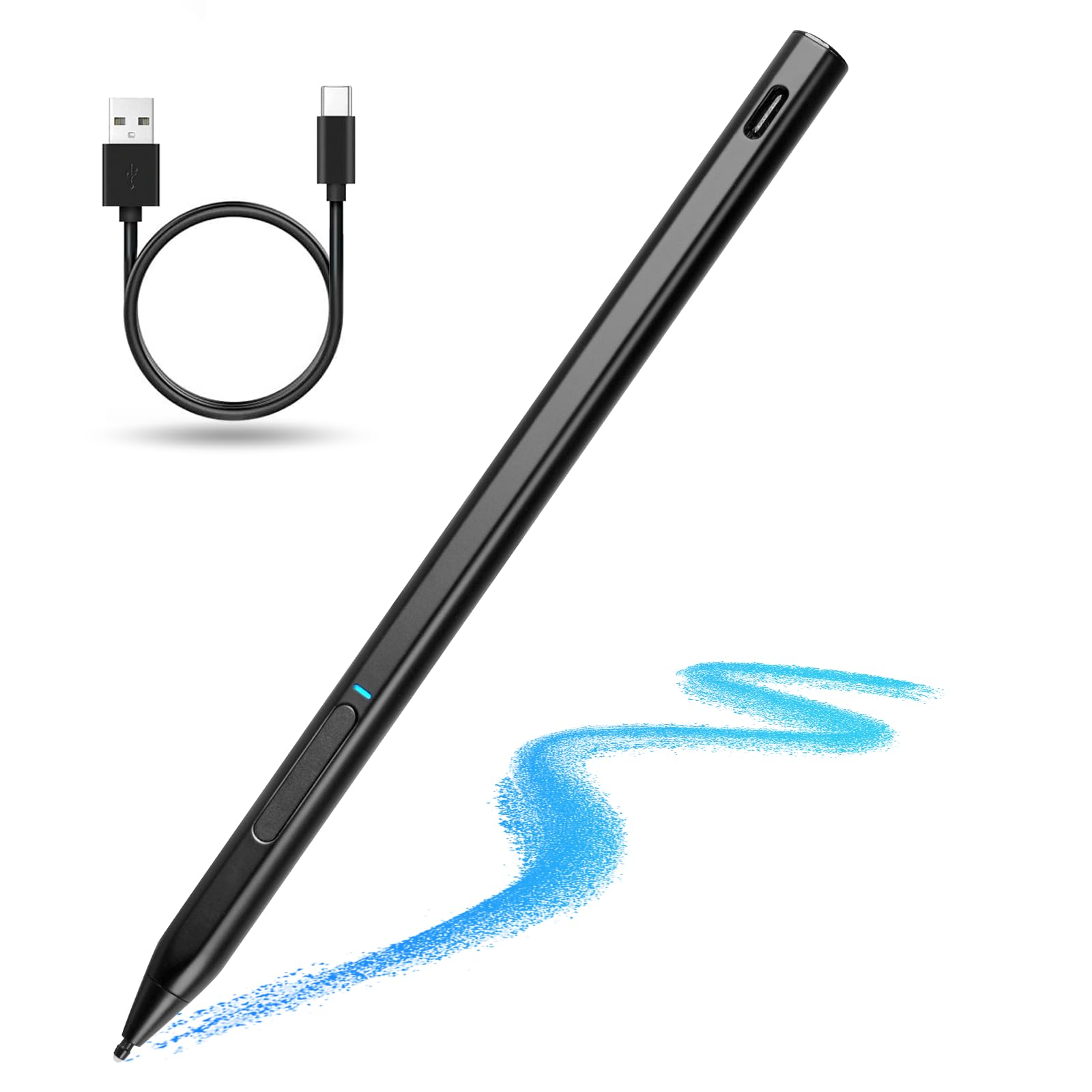 Chromebook USI 2.0 Stylus for Lenovo Duet 3 Chromebook Ideapad Pen, 4096 Level Pressure Sensitive Pencil for Lenovo Chromebook Duet, ASUS Chromebook, HP Chromebook X360, Google Pixel Tablet,Black