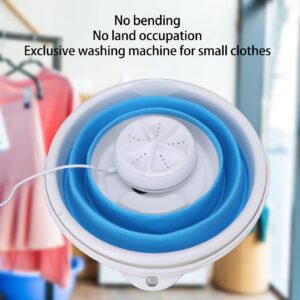 10L Foldable Washing Machine, Underwear Washing Machine, Turbine Washer for Baby Clothes, Small Washer for Apartment, Travel, Dorm, RV, Gift Choice (blue)